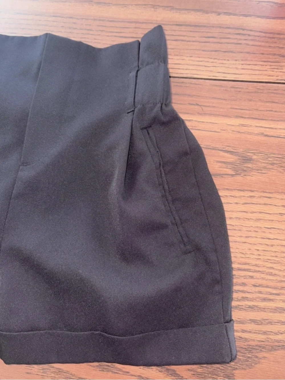 Classic High-Waist Black Women's Shorts - Picture 2 of 6